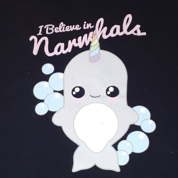 I Believe in Narwhals Racerback Tank Top 2X XXL - Picture 2 of 3